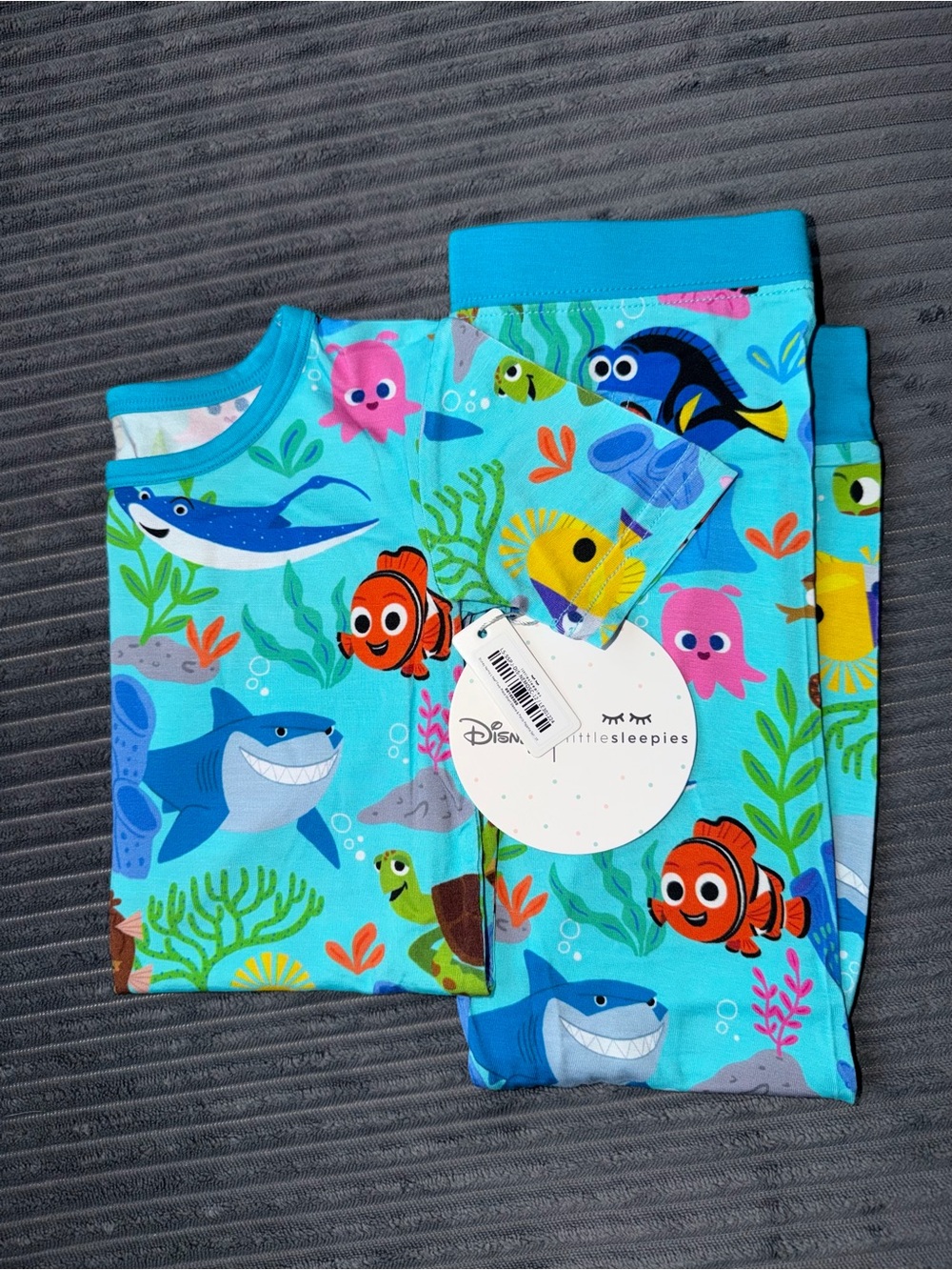 Little Sleepies 3T Nemo’s Reef bamboo Short Sleeve + Pants, Disney Pixar